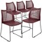 Flash Furniture Burgundy Plastic Stack Chair, PK5 5-RUT-498A-BY-GG - alternate 8